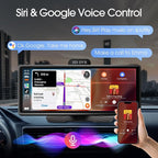 Wireless Carplay Screen for Car, 10.26" Portable Car Radio with Apple CarPlay & Android Auto, Backup Camera/Mirror Link/GPS/BT/Voice Control/AUX/FM Satellite Radio for All Vehicles