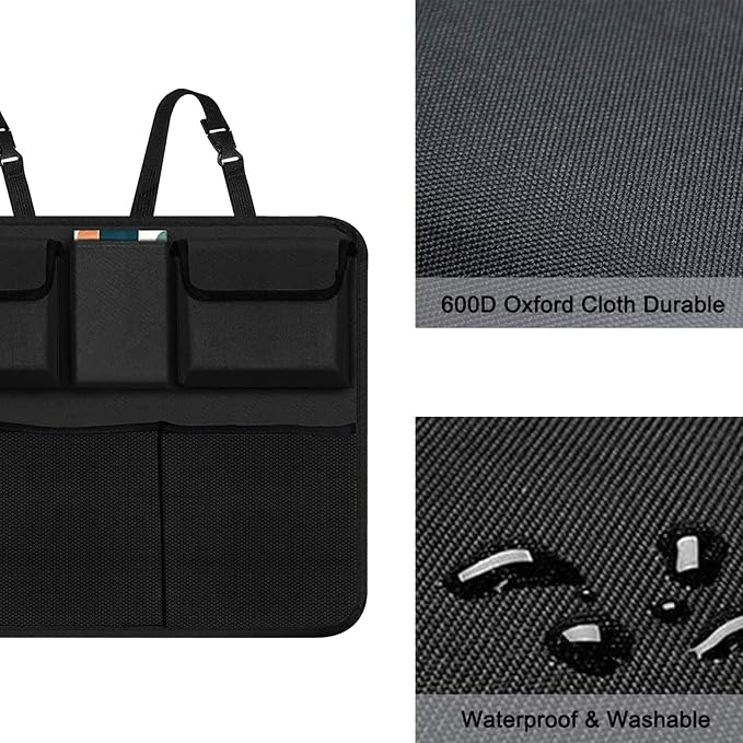 Trunk Organizer for Car, Large Capacity Car Organizers and Storage with 9 Pockets, Waterproof Backseat Hanging Organizer for SUV, Truck, MPV, Interior Accessories for Men and Women