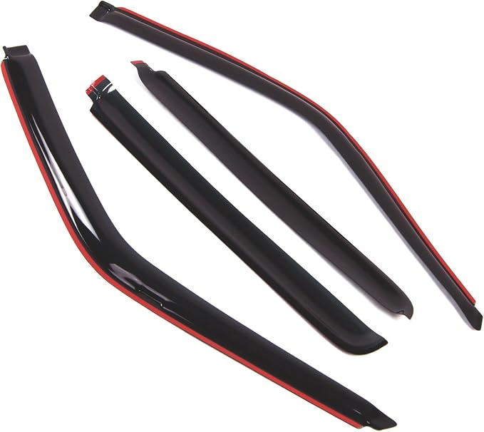 in-Channel Window Vent Visors Rain Guards Compatible with Chevrolet Suburban C1500 1992-1999 | Side Window Wind Deflectors Rain Shields | Smoke Tinted, 4 Pcs Set, DGWV-406i
