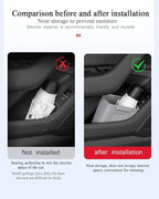 Car Interior Storage Box, Black Silicone Door Side Organizer with Umbrella Holder and Trash Can, Vehicle Accessory (Grey)