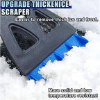31.5" Detachable Snow Brush and Ice Scraper for Car Windshield, 2-in-1 Winter Snow Removal Tool with Extendable, 360° Rotating Soft Bristle Brush Head and Foam Grip for Most Vehicles (2PCS&Blue)