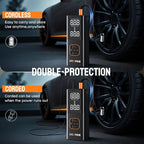 Tire Inflator Portable Air Compressor, 5X Faster Portable Air Pump for Car Tires with Powerful Battery, 180PSI Cordless Air Pump with Digital Pressure Gauge for Cars, Bike & Motorcycle Tires, Ball