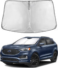 Windshield Sunshade Compatible for Ford Edge 2015-2022 2023 2024, Sun Visor for Front Windshield & Window Sun Shade Cover, UV Heat Blocker & Protector, Car Accessories