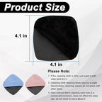 2PCS Car Screen Cleaner, 4.1''×4.1'' Microfiber Dashboard Wipes, Square Microfiber Cloth, Automotive Display Wipes,Vehicle Screen Cleaner Tool for Dashboard Display, Car Interior Tool (Black)