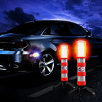 XTREME STP LED Road Flares, Emergency Road Flares for Vehicles, Car Flares with 3 Alert Modes, Magnetic Base, Foldable Stand, Emergency Roadside Lights, Visible Up to 1 Mile, White Flashlight