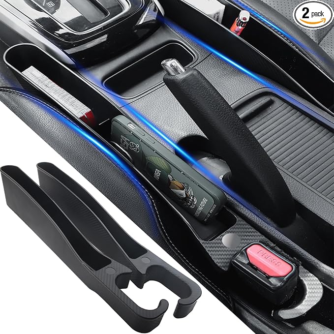 Car Seat Gap Filler Set of 2,Seat Gap Organizer, No Drop Seat Guard,Car Seat Accessories,Drop seat Gap fillers Between Seat and Console Stop Things from Dropping