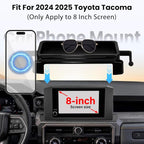 Car Phone Holder for Toyota Tacoma 2024 2025 2026 W/Center Console Organizer-for MagSafe Magnetic Cell Phone Mount for Tacoma Accessories 8 inch Touchscreen,Strong Magnets for iPhone (NOT FIT 14 inch)
