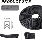 Car Door Edge Guards 10M(32.8Ft), U Shape Rubber Door Edge Protector Trim with Built-in Metal Clips, No Adhesive Needed, Easy to Cut, Universal Fit for Most Cars Trucks SUVs (Black)