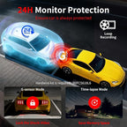 Dash Cam Front and Rear, 4K+1080P Dual Dash Camera for Cars, Free 64GB Card (256GB Max), 5.8GHz WiFi Up to 20MB/s, WDR Night Vision, 3" IPS, G-Sensor, Loop Recording, 24H Parking Mode