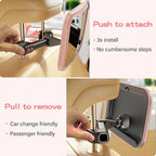 Baby Car Mirror with Stable Hook Clip, Never Falls or Shakes, Rear Facing Car Seat Mirror for Baby Newborn Essentials, Easy Install, Shatterproof & Crash Tested, Pink