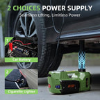 Electric Car Jack 5 Ton 12V Floor Jack with Inflator Pump Portable Hydraulic Jack Vehicle Lift for Car SUV Sedan MPV Tire Change with Led Light