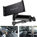 Car Headrest Tablet Phone Mount, Black, 5-11" | Backseat Universal Cell Phone Holder, 360 Swivel Rotating, Angle Adjustable Stretchable