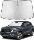 Windshield Sunshade Compatible for Kia Seltos 2021-2024 2025 2026, Sun Visor for Front Windshield & Window Sun Shade Cover, UV Heat Blocker & Protector, Car Accessories