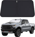 Windshield Sunshade Compatible for Chevrolet Silverado 1500 2019-2024 2025 2026, Sun Visor for Front Windshield & Window Sun Shade Cover, UV Heat Blocker & Protector, Car Accessories