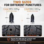 Tire Repair Screws Kit, Screw in Tire Plugs for Emergency Puncture Repair, Rubber Nail Screw in Tire Plug Kit with Pliers, Screwdriver & Rubber Cement for Tubeless Tires