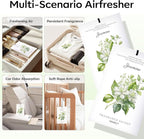 12 Pack Jasmine Scented Sachets for Drawer, Closet & Small Spaces Air Freshener Bags, Odor Eliminator for Car, Shoes, Bathroom Home Fragrance Gift Set