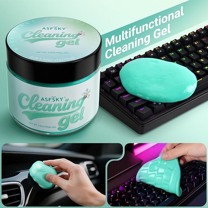Car Cleaning Gel (Aromatherapy aroma) Dust Cleaning Putty Universal Car Interior Cleaner Keyboard Dust Remover Car Slime Gifts for Men Women girl（4 pack）