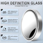 Blind Spot Mirror, 2'' Round HD Glass Frameless Convex, 2Pack Side Mirror Blind Spot, Rear View Mirrors Exterior Accessories with Wide Angle Adjustable Stick for Car SUV and Trucks, Silver