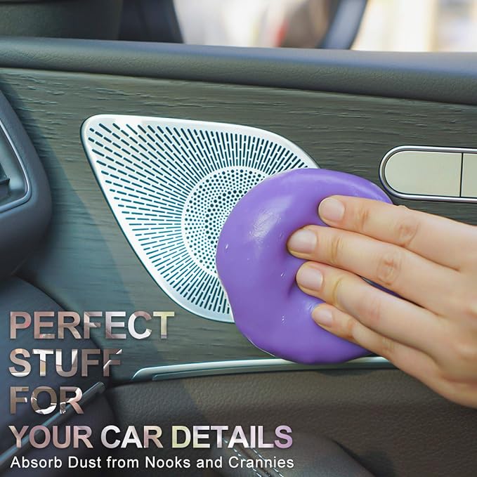 2Pack Cleaning Gel for Car Cleaning Putty Car Slime for Cleaning Car Detailing Putty Detail Tools Car Interior Cleaner Automotive Car Cleaning Kits Keyboard Cleaner Blue Purple (320g/11.2oz)
