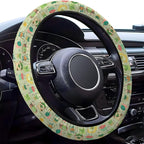 Leaf Mask Spirits Steering Wheel Cover, Non Slip Polyester Car Wheel Protector for Car SUV Truck, Universal 15 Inch