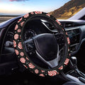 Christmas Car Steering Wheel Cover Sweat Absorption Safe Driving | Candy Print, Sweat Absorbing Non-slip Steering Wheel Protection, Elastic Flexible Universal 14 to 15 inch