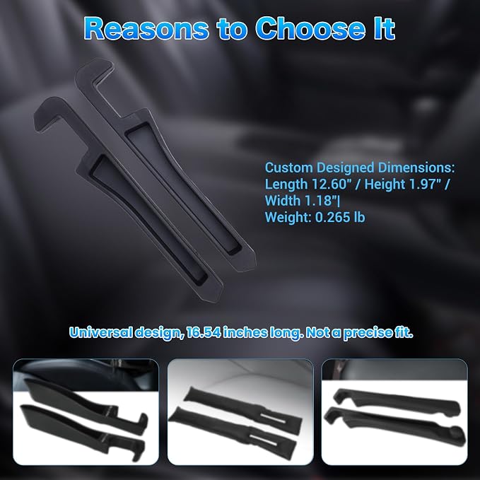 Half-Sized Seat Gap Filler Compatible with Chevy Tahoe Suburban| Zero Obstruction to Lower Center Console Storage | Anti-Drop Organizer | Window Breaker Interior Accessories
