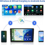 5Ghz WiFi [2G+64G] Android 15 Car Radio for Jeep Compass Patriot 2010-2016 Car Stereo with Wireless Carplay/Android Auto, 10 Inch HD Touch Screen with GPS Bluetooth FM/RDS EQ SWC Backup Camera MIC