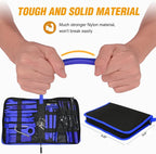 330Pcs Trim Removal Tool, Auto Push Pin Bumper Retainer Clip Set Fastener Terminal Remover Tool Adhesive Cable Clips Pry Kit Car Panel Radio Removal Auto Clip Pliers, Blue