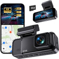 COOLCRAZY 4K Dash Cam Front, Built-in WiFi GPS, Dash Camera for Cars, 3.2" IPS Screen Dashcam with App Control, Free 32G Card, 170°Wide Angle, 24H Parking Mode, WDR, Night Vision, G-Sensor