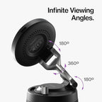 HyperMount Pro Phone Mount, Magnetic Phone Holder, 15W Wireless Charging, MagSafe Car Mount, Works on Smooth & Lightly Textured Surfaces, iPhone and Android Compatible, Charging Cable Included