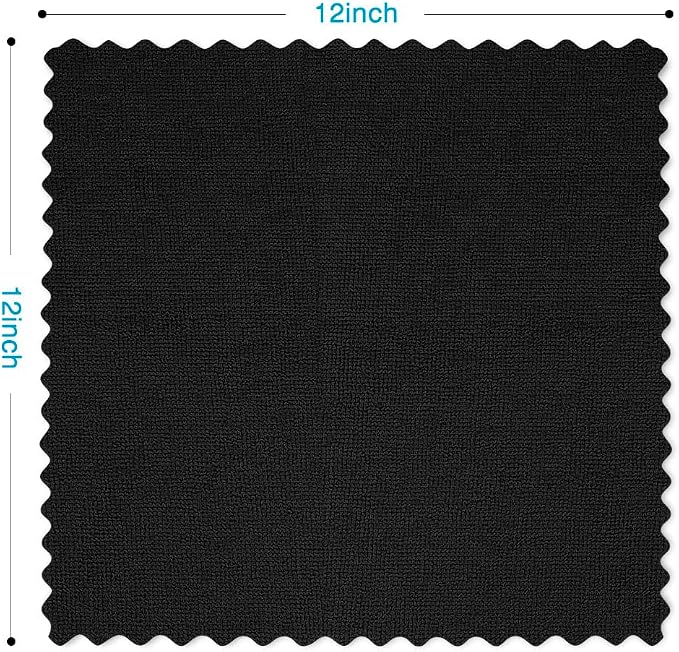 Orighty Microfiber Cleaning Cloth, 400 Pack Highly Absorbent Cleaning Rags, Household Cleaning Supplies, Reusable Microfiber Towels Lint Free Cloths for House, Kitchen, Car Care, 12x11 inch, Black