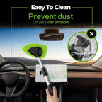Windshield Cleaner Tool 22.5" L - Car Interior&Exterior Window Cleaning Kit with Extendable Handle&4 Microfiber Pads and Thick Large Wash Sponge, Auto Glass Wiper Brush Kit for Cars Home (7pcs Green)