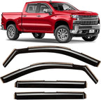 Voron Glass in-Channel Extra Durable Rain Guards for Chevy Silverado/GMC Sierra 1500 2019-2026 Crew Cab,Window Deflectors,Vent Visors,4pcs - 220089