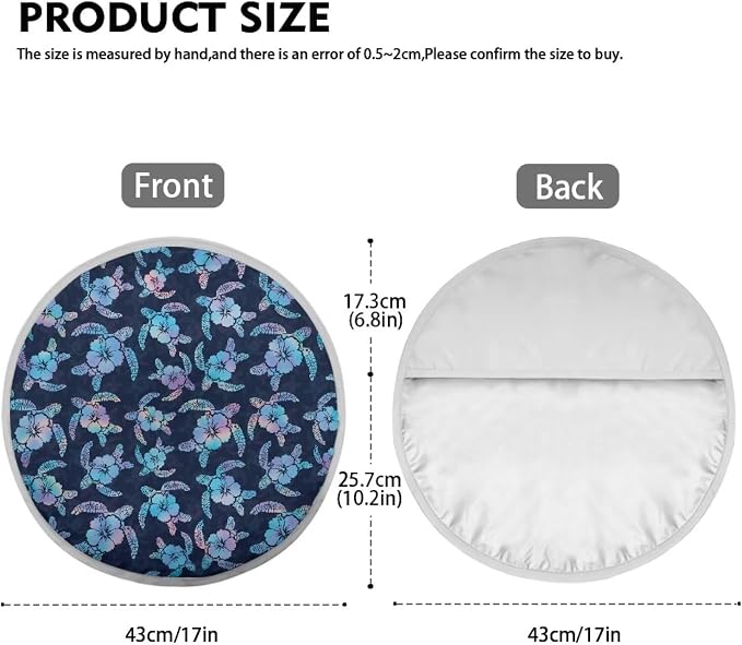 Hibiscus Turtle Steering Wheel Cover Sun Shade Easy to Install Auto Interior Protector Car Steering Wheel Sun Shade Cover for UV Protection Universal Accessories