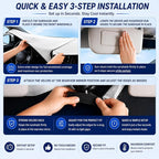 [2026 Upgrade] RevLux Car Windshield Sun Shade | Keeps Car Cooler, Sun & Heat Protection | Double Thickened Ice-Core Cooling Fabric | Zero Light Leakage | Foldable Sunshade (SUV/Truck - 59"x33")