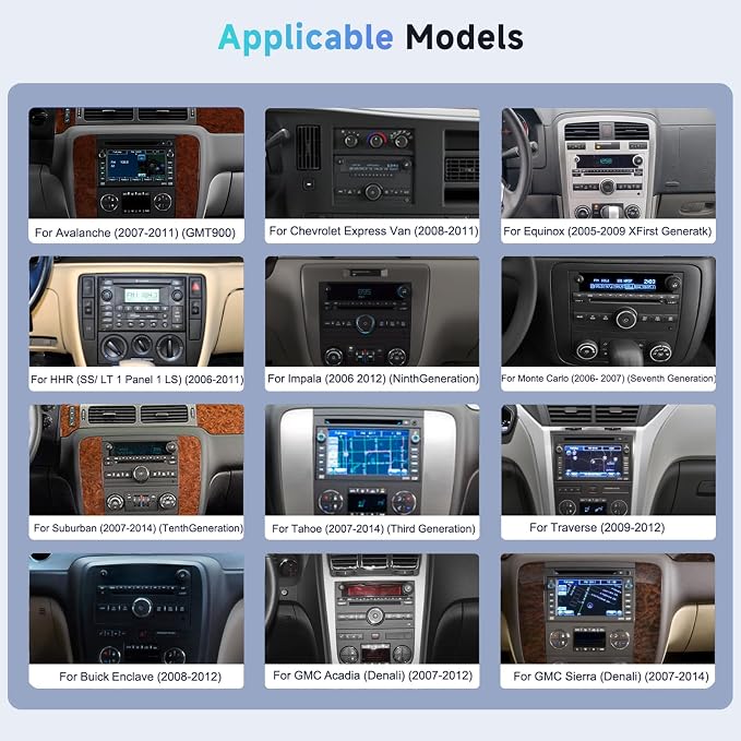 Car Radio for Chevrolet Chevy Silverado Impala Tahoe GMC Sierra Yukon [2+64G],Android 15 Wireless CarPlay/Android Auto Touch Screen,7 Inches IPS Screen for Chevy Silverado 07-14 Car Stereo