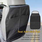 Kick Mats with Organizer, Waterproof Kick Mats Backseat Protector, Durable Car Seat Back Protectors for Vehicles to Protect from Dirt, Mud & Scratches, Fits Most Vehicles