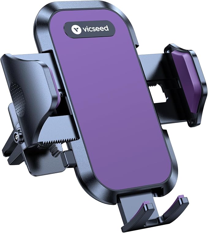 2026 Upgrade Phone Holders for Your Car with Double Lock Vent Clip Cell Phone Car Mount Universal Car Phone Holder, 360° Rotation Easy Clamp Car Mount for iPhone 17 Pro Max 16 15 14 13 12