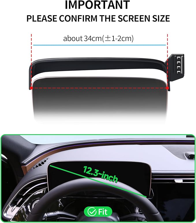 Car Phone Holder for Mercedes-Benz E-Class 2024-2026,12.3" Screen Mount | Magsafe Accessories Magnetic Cell Phone Mount Clip Compatible with iPhone, 3D fit Stable Dashboard Navigation Bracket Stand