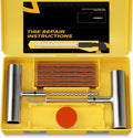 Tire Repair Kit with Plugs Fix Punctures & Plug Flats with Ease - Heavy Duty Flat Tire Puncture Repair Kit for Car, Motorcycle, ATV, UTV, RV, Trailer, Tractor, Jeep, Etc