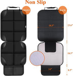 Kick Mats Back Seat Protector, Waterproof Oxford Seat Back Protector, Car Seat Back Protector for Kids, Back of Seat Protector for Kids Feet Car Seat (Black D -2 Set)