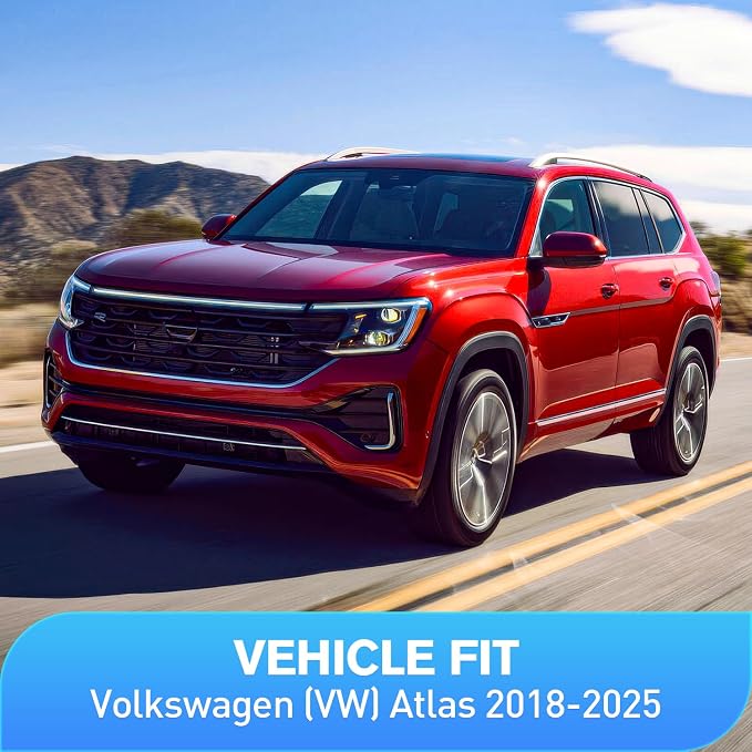 in-Channel Vent Window Visors for Volkswagen (VW) Atlas 2018–2025, Not for Atlas Cross Sport, Original Rain Guards, Window Deflectors, 4PCS