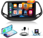 [2G+64G] Car Radio for Jeep Compass 2017-2020, 10 inch Touch Screen Android 13 Stereo, Carplay/Android Auto/EQ Audio/SWC/Bluetooth +AHD Backup Camera