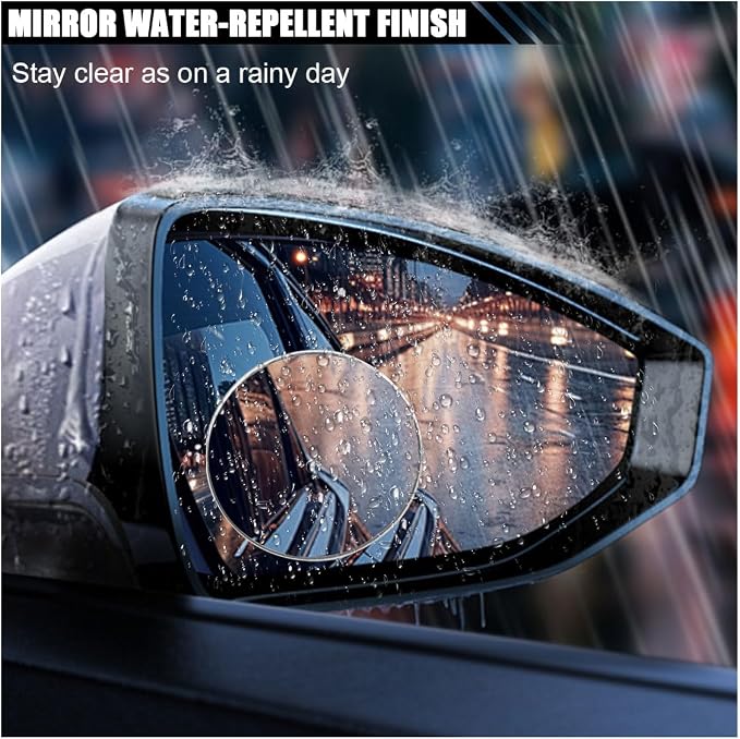 Car Blind Spot Mirror, HD Glass Wide Angle Side Rear View Mirror, Round Stick-on Convex Blindspot Mirror, Non-adjustable Rear View Mirror for Car Truck and SUV (2PCS)