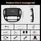 【8 Core 4+64G 】 for Kia Soul (Manual A/C) 2014-2017 Radio Android Car Stereo 9 Inch IPS Touchscreen Car Radio Wireless Carplay Android Auto 59UI GPS WiFi 32EQ DSP Backup Camrea
