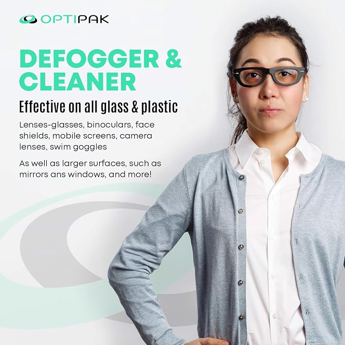 Anti Fog Microfiber Cleaning Cloth for Glasses | Individually Wrapped Microfiber Lens Cleaning Cloth for Eyeglasses, Lenses, Binoculars, Face Shields, Ski Masks or Swim Goggles (3 Count)