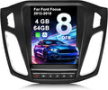 8Core 4G+64G Car Radio for Ford Focus 2012-2018: Upgrade Android 15 9.7" Touch Screen Stereo Head Unit Wireless CarPlay Android Auto, BT, WiFi 6, GPS, AM, FM, RDS, EQ, SWC, 1080P Backup Camera