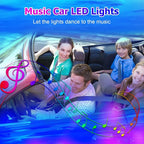 Dreamcolor Acrylic Interior Car Lights, Car Accessories 18 in 1 Car LED Strip Lights with APP Control and 213 Modes, 175 inches 593 LEDs Fiber Optic Lights, RGB Neon Light Kits