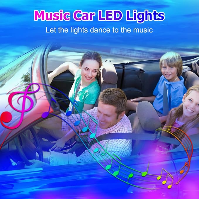 Dreamcolor Acrylic Interior Car Lights, Car Accessories 18 in 1 Car LED Strip Lights with APP Control and 213 Modes, 175 inches 593 LEDs Fiber Optic Lights, RGB Neon Light Kits