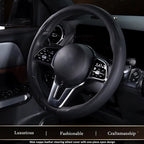 Car Steering Wheel Cover, Ultra-Thin Car Steering Wheel Cover,Comfortable & Breathable Microfiber,Universal Fit for Most Cars, Black